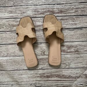 A New Day Women's Beige Woven Sandals